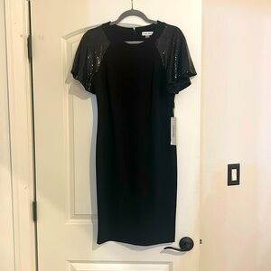 NWT Calvin Klein Black Cocktail Dress. Size 10